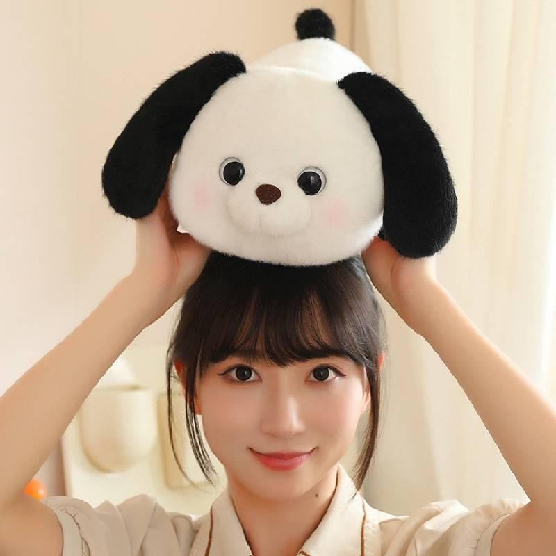 Rabbit Dog Flip Plush Toy Cartoon Duck Panda Husky Stuffed Doll Decoration 32cm