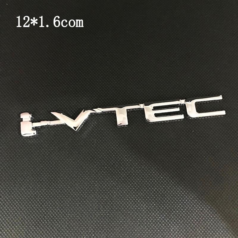 Honda Car Rear Trunk Metal Label Sticker For Honda Civic Accord City CR-V Jade Fit Odyssey Hybrid Car Accessories Clvlc Ivtec
