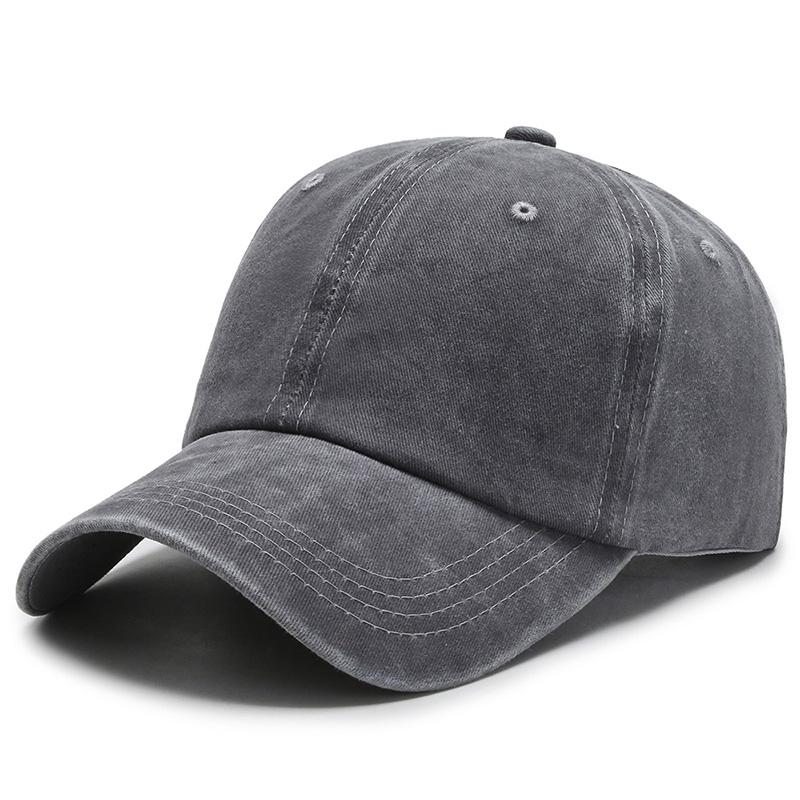 New Unisex Cap Adjustable Washed Cotton Solid Color Plain Baseball Cap Streetwear Leisure Hat Cap