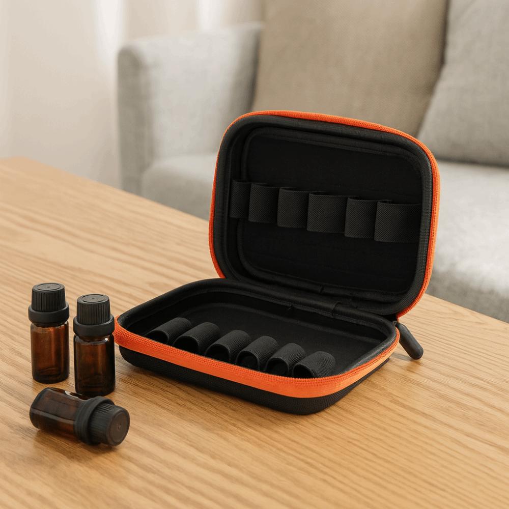 10ML Fassungsvermögen Ätherisches Öl Etui Stoßfest Parfümbox Praktische Aromatherapie Aufbewahrungstasche Reise