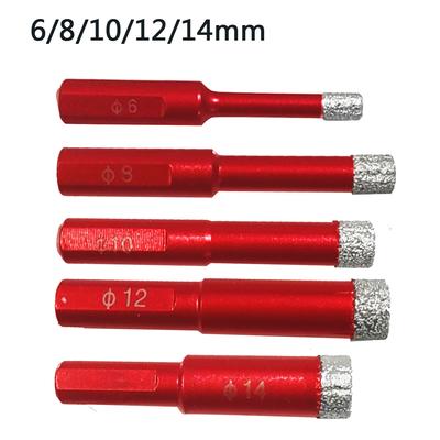 Diamond Drill Bit Tile 6/8/10/12/14MM Granite Marble Porcelain Stoneware Drilling Bits Triangular Handle Metal Drills