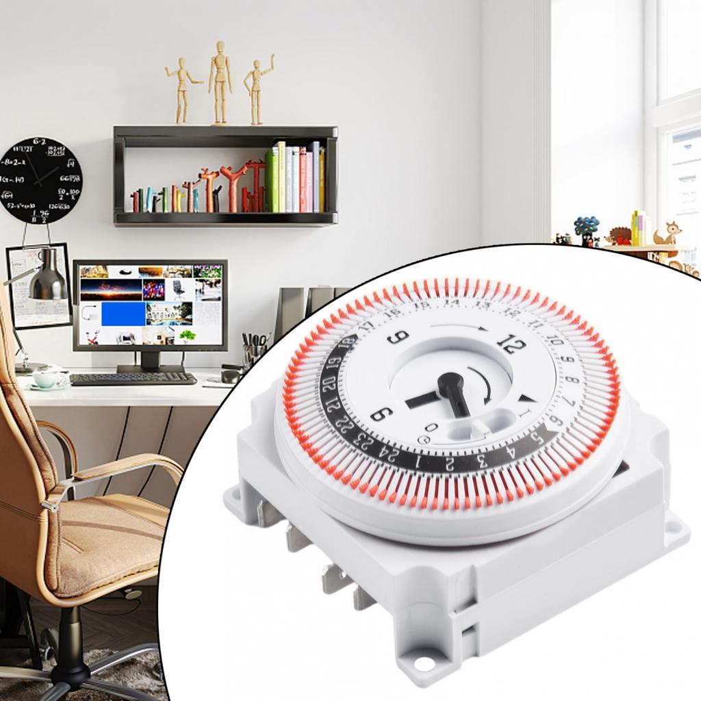 Mechanical 24 Hours Timer Switch Industrial Timing Device Panel Switch Protect