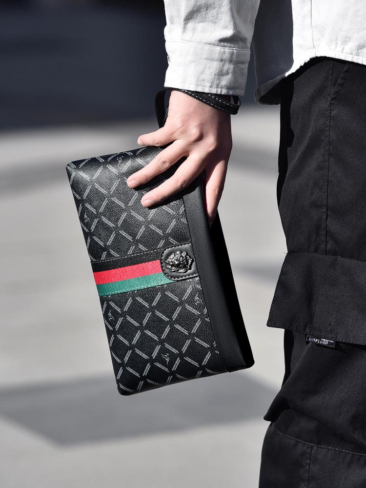 Luxury Men's Business Casual Clutch Bag - Stylish Large-Capacity Envelope Handbag