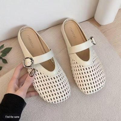 Sandales Plates Décontractées à Bout Fermé pour Femmes - Été 2025 Respirantes Polyvalentes Chaussures d'Extérieur