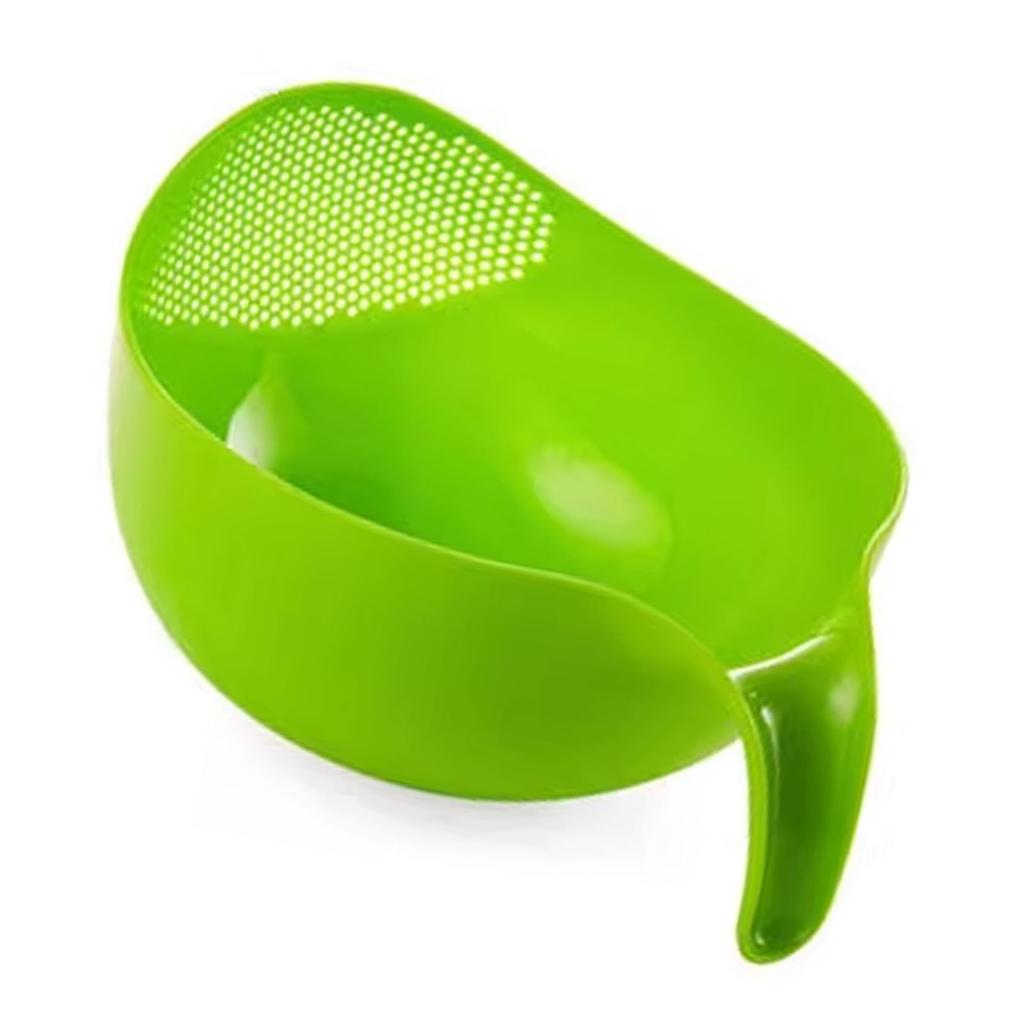 Rice Washer Strainer Bowl Colander Quinoa Strainer with Handle Kitchen Strainer for Rice Veggie Fruit Cleaner Plastic