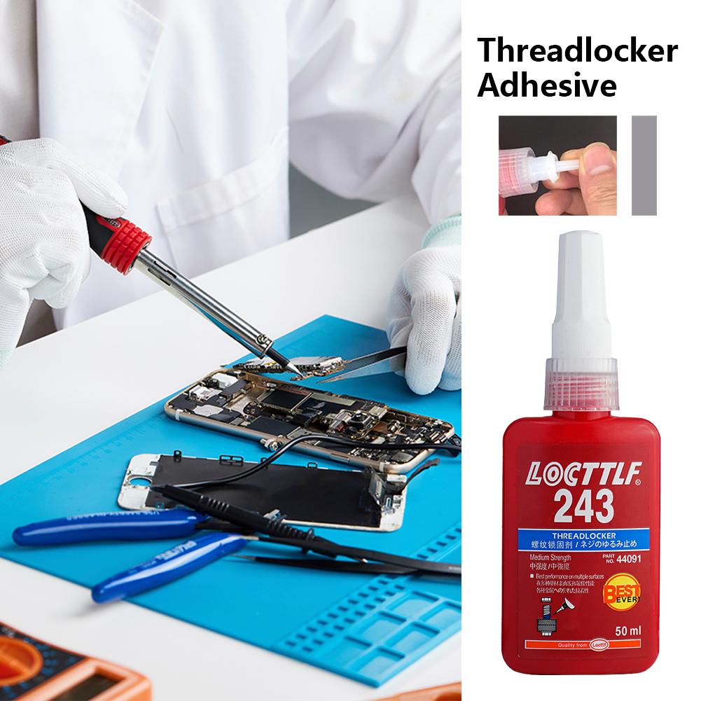 Thread Locking Glue 243 Screw Glue Tightening Screws Prevent Loosening Rusting Caulking Temperature Resistance Bearing Special
