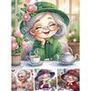 5D DIY Partial Special Shaped Drill Diamond Painting Granny Home Decoration