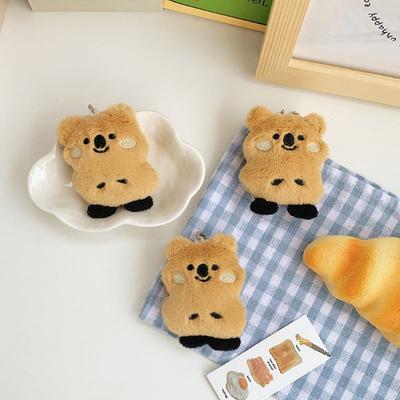 Cute Korean Cartoon Short-tail Kangaroo Pendant Stuffed Animal Keychain Cute Little Koala Doll Backpack Hanging Decoration