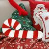 Christmas Decorative Sofa Pillow  Candy Cane Pillow Plush Cushion Christmas Decorations Lollipop Design Cute Plush Throw Pillow