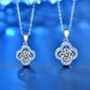 New 1 Carat Real Sparkling Moissanite Pendant Necklace 925 Solid Silver Neck Jewelry With Certificate Pass Diamond Tester