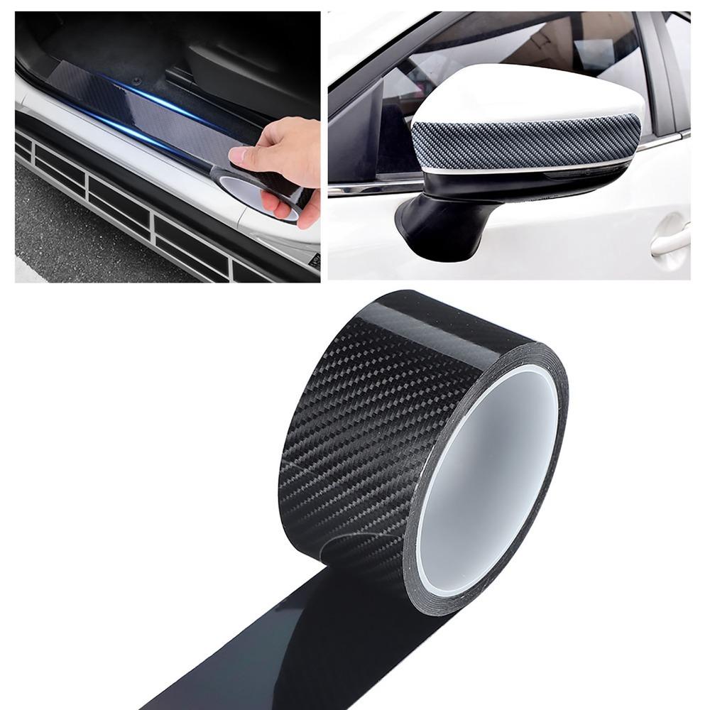 Direct Paste Door Sill Sticker Carbon Fiber Car Door Edge Protector Bumper Scratch Prevention 5CM*3M