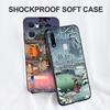 Black Tpu Case For Realme 7i 8i 9 Pro Plus 9i C12 GT Neo2 Narzo 20 30A 50A 50i Retro Tokyo Japanese Art