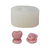 Heart Shaped Candle Mold Rose Candle Silicone Mold for DIY Candle Soap Plaster Ornament Cake Fondant Decoration