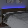 Vidaxl Zagłówek Do Łóżka Z Led, Ciemnobrązowy, 183X16X78/88Cm, Tkanina