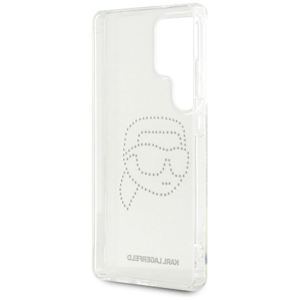 Karl Lagerfeld Rhinestones Karl Head Logo Case For Samsung Galaxy S25 Ultra Transparent