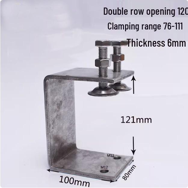 C304 Tiger Claw U-Shaped Stainless Steel Pipe Clamp