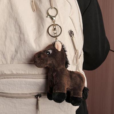 Stuffed Animal Stuffed Horse Doll Cute Cartoon Little Horse Keychain  Bag Pendant