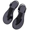 Fashion Colourful String Bead Decoration Design Flat Slippers Women Summer Sexy Clip Toe Ankle Strap Buckle Slipper Comfort Beach Sandal