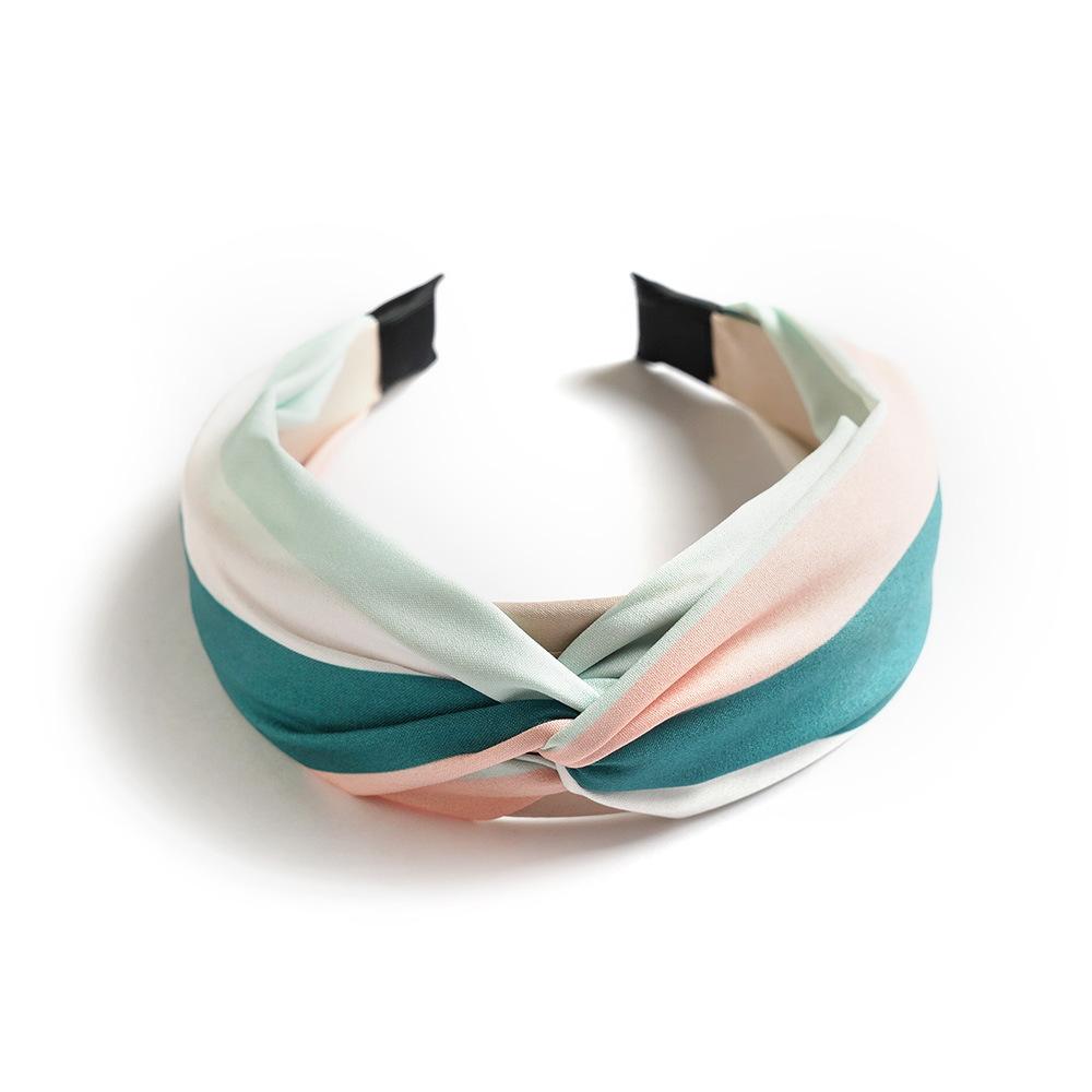 

Повязка на голову с широкими полями в полоску, женская повязка на голову Yiwu Hair Accessories