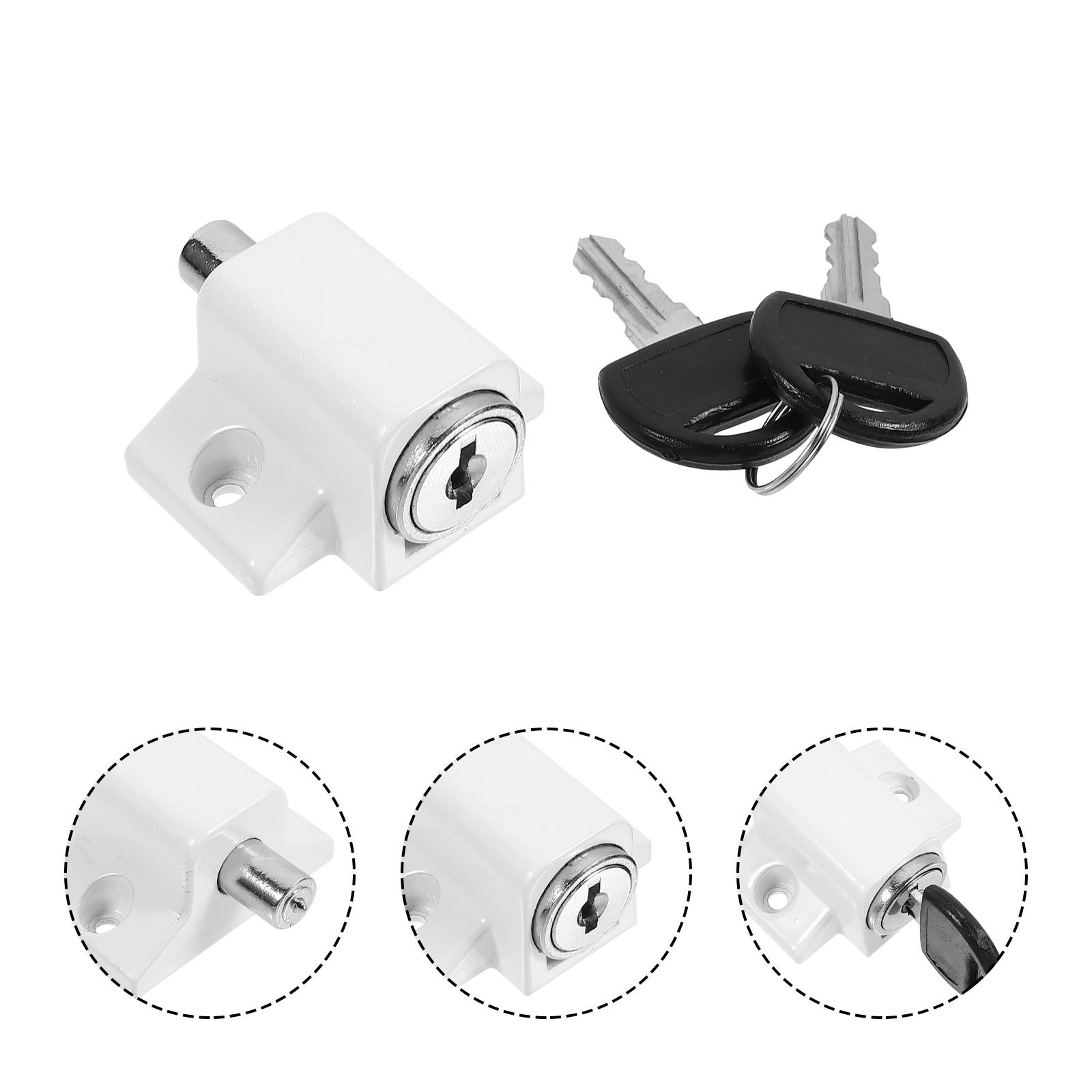 

Child Safety Window Lock Adjustable Sash Window Stopper Anti-Theft Ventilation No Installation Required Door Safety Lock White