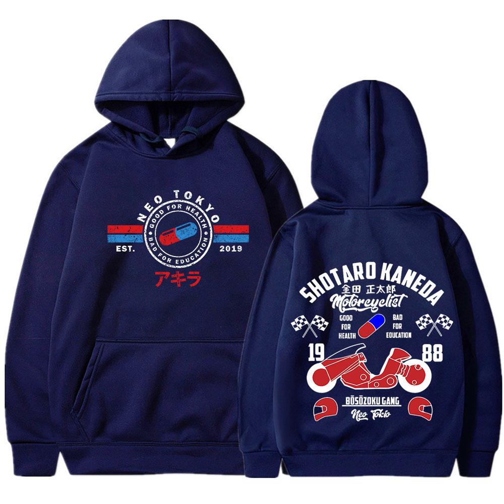 Japanese Anime Akira Neo Tokyo Hoodie Shotaro Kaneda Print Hoodies Manga Harajuku Fashion Oversized Hooded Sweatshirt Streetwear