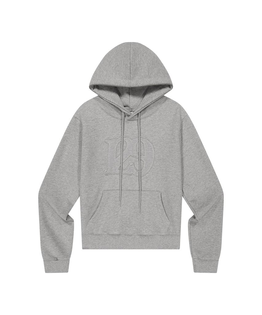 129 Logo Patch Hoodie Melange