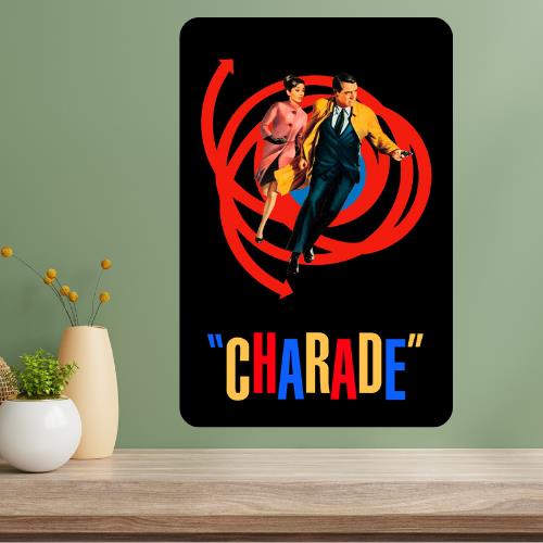 Charade Classic Movie Metal Poster Sign 20x30cm(7.8x11.8inch)