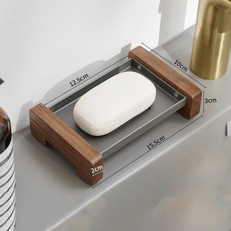 Natural Soap Dishes TrayHolder  Soap Rack Plate Box Container Portable Black/White Bathroom Soap Dish Soap Place Cute Soap Dish