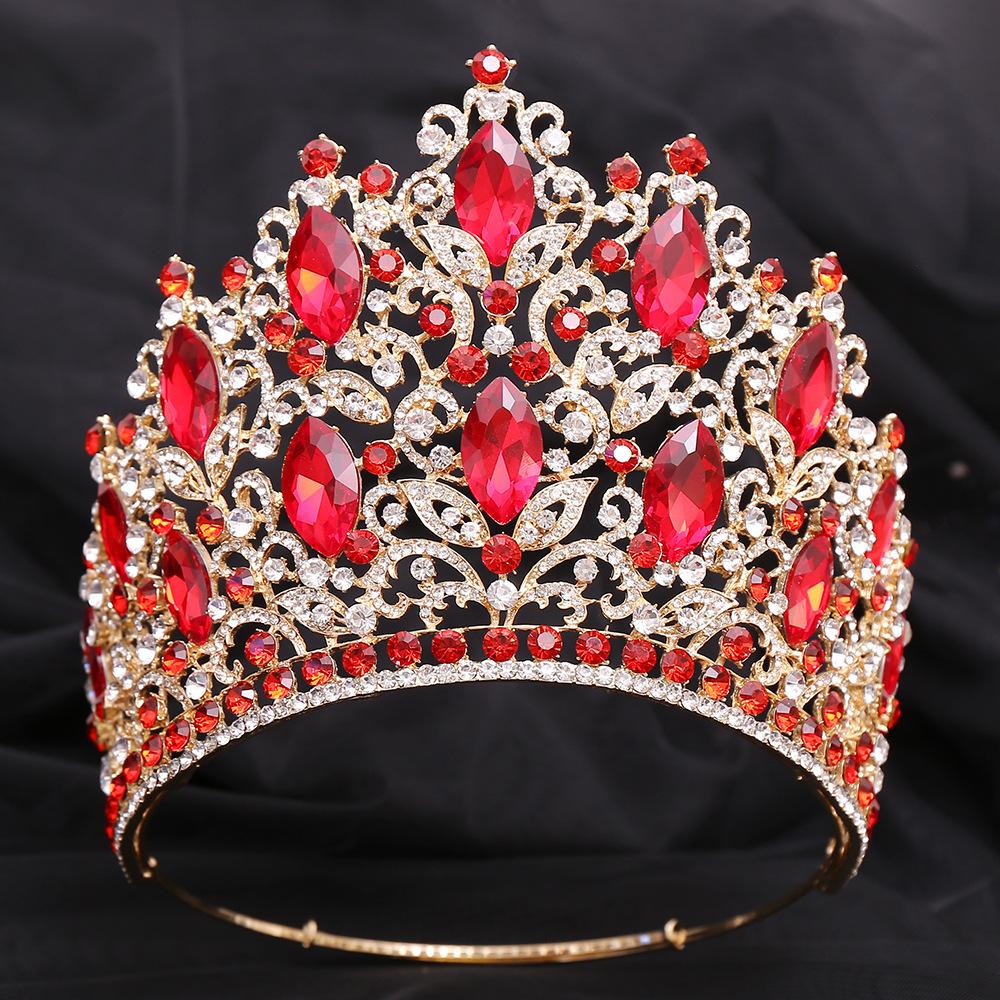 DIEZI New Arrival Princess Big Crystal Crown For Women Wedding Bridal Bride Luxury Elegant Queen Tiara Crown Hair Accessories