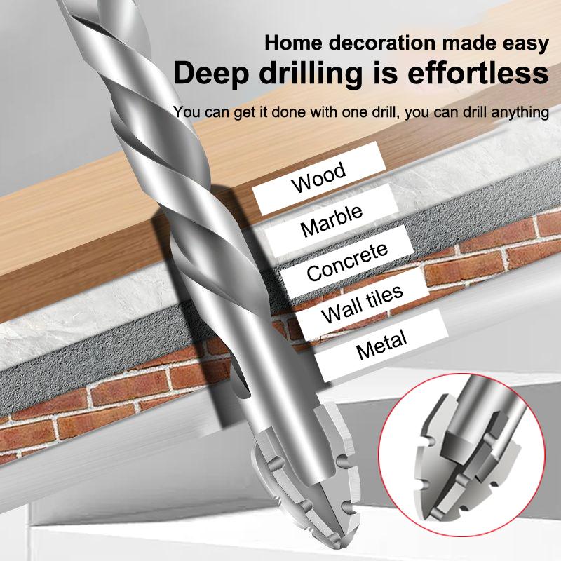 6Pcs Shark Tooth Drill Bits 5-12 Mm Carbide Drill Bits Suitable For Ceramic Tiles Concrete And Steel