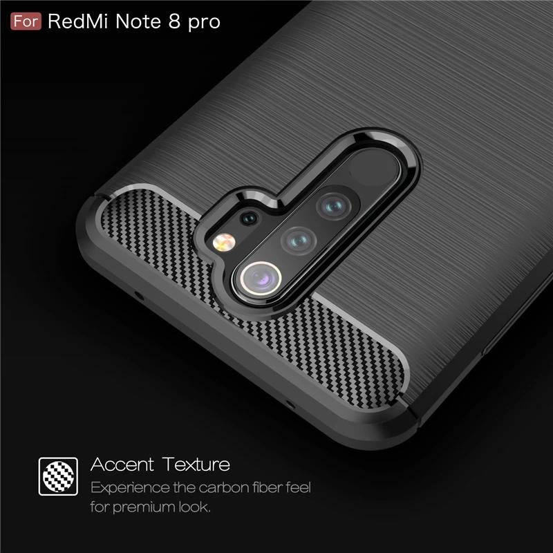 Für Redmi Note 8pro Note8 Pro, weiche Silikonhülle, stoßfeste, matte Rückseite für xaomi redmi note8pro, Telefonhüllen aus Kohlefaser