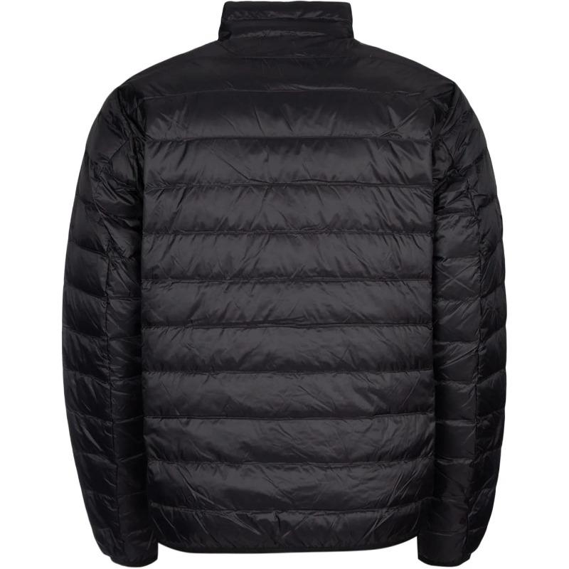Emporio Armani EA7 Solid Logo Stand Collar Zip Long Sleeve Jacket Men Charcoal Black 8NPB23-PNGPZ-1200