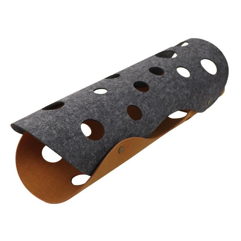 Felt Cat Tunnel DIY Color Block Cat Tunnel Toy Pet Egg Roll Shape Self Play Detachable Washable Foldable Cat Toy 60 x 30cm