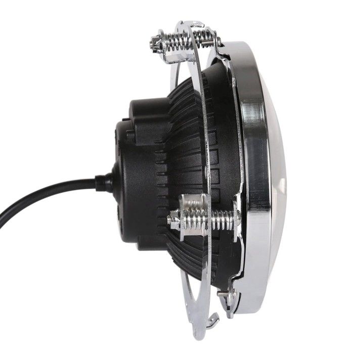 Anneau fixation 7" pour Harley Davidson Road King Classic 98-13 Support montage chrome