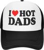 I Love Hot Dads Trucker Hat Mesh Baseball Cap Adjustable Summer Casual for Adults