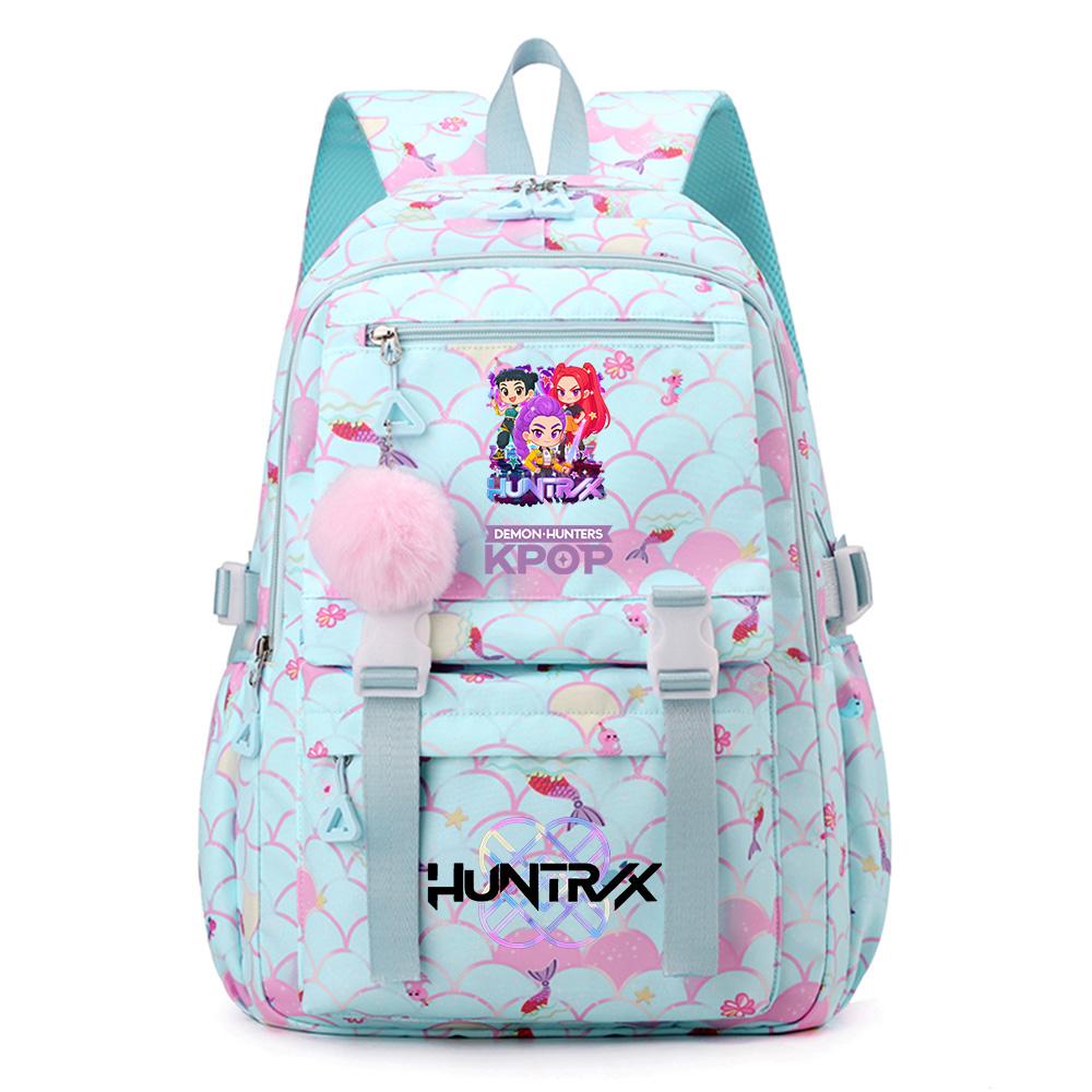 Anime K-Pop Demon Hunters Printed Backpack Large Capacity Bookbag Student Boy Girl Schoolbag Outdoor Large Capacity Waterproof Sport Laptop Travel Bag