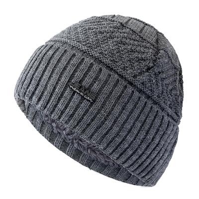 Unisex Add Pelzgefütterte warme Wintermützen Stilvolle Beanie-Mütze für Männer Frauen Outdoor-Sport-Strickmütze