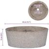 Lavabo Gris en Marbre - VIDAXL - Ø40x15 cm - Fait Main - Robuste et Facile à Nettoyer