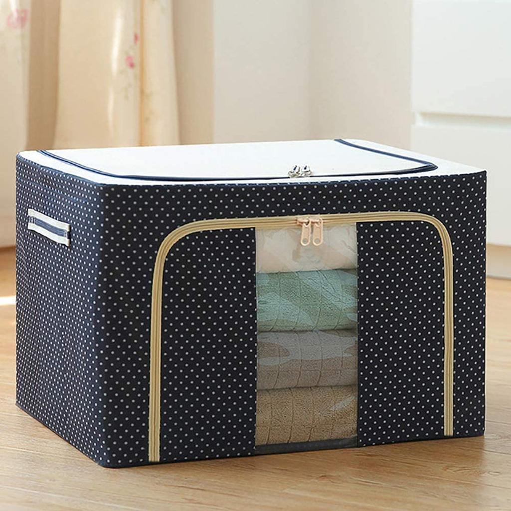 Large Capacity Storage Bag Comforters Oxford Cloth Steel Frame Storage Box