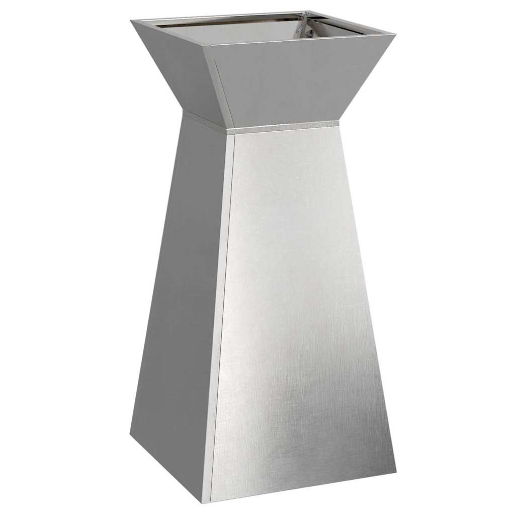 Column Planter 2 Pcs Silver 35 X 35 X 73 Cm