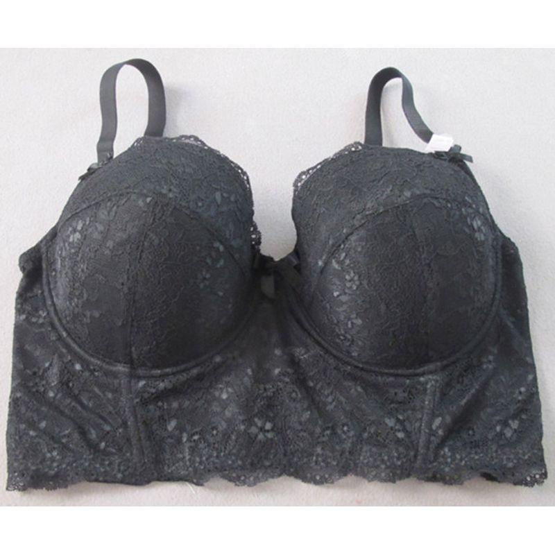 

Кружевное нижнее белье с длинным верхом в европейском и американском стиле на косточках Black(Mainly in kind) 65g/UK30F