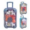 Dollhouse Mini Suitcase Trolley Luggage Handbag Model Candy Box Toy Stand Pretend Play Toy Suitcase Toys for Doll House Decor Pet Grooming Dressing