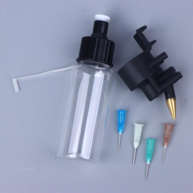 Airbrush Kit with 50ml Bottle & 0.2-0.8mm No-Clean Disposable Nozzles - Spray Tool Module