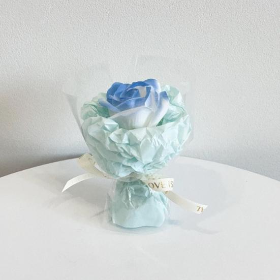 Scented Artificial Flower Bouquet Handmade Mini Aromatherapy Soap Rose Floral Arrangement Romantic Valentine's Day Gift for Home Car Decoration