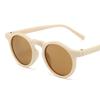 New Vintage Frosted Round Sun Protection Sunglasses for Baby Girls Kids UV400 Acrylic Fashion Glasses Outdoor