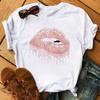 Red Lip Trend 2025 Women S and Men S T-shirts Top Cartoon Neutral Graphics 100% Pure Cotton Top Short Sleeves 2D Print