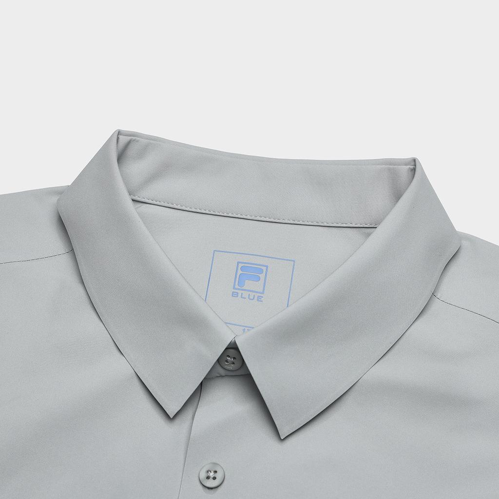 FILA Comfortable Skin-Friendly Soft Warm Long Sleeve Shirt Men shirts Blue Meteor-Gray F11M442406F-GY