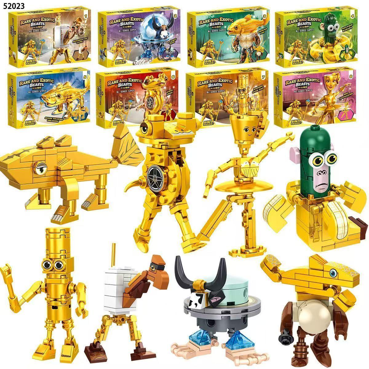 

8 Стилей Итальянский Мозголом Животные Тунг Тунг Сахур Строительные Блоки Тралалело Тралала Акула Кирпичи Игрушка Подарок для Детей Дети