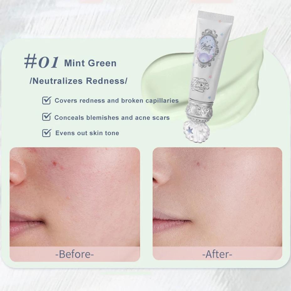 

Flower Knows Shell s Jewel Radiance Primer Brightening Long Lasting Makeup Base Hydrating Non Cakey Vegan Cruelty Free 01 Mint green