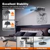 Aluminum Alloy Projector Stand 360-Degree Rotating Height Adjustable Heavy Duty Portable 3-in-1 Projector Holder Desk Wall Ceiling Mount with